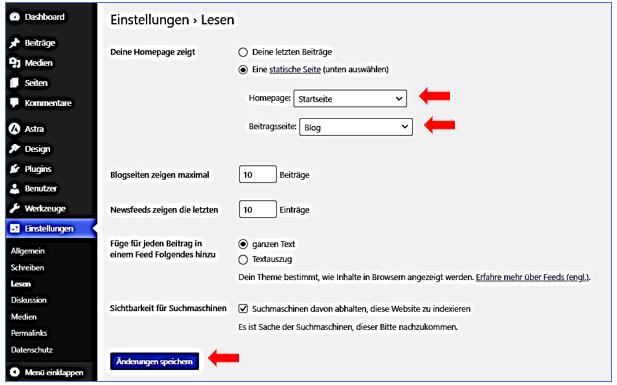 Start  und Blogseite  02 
